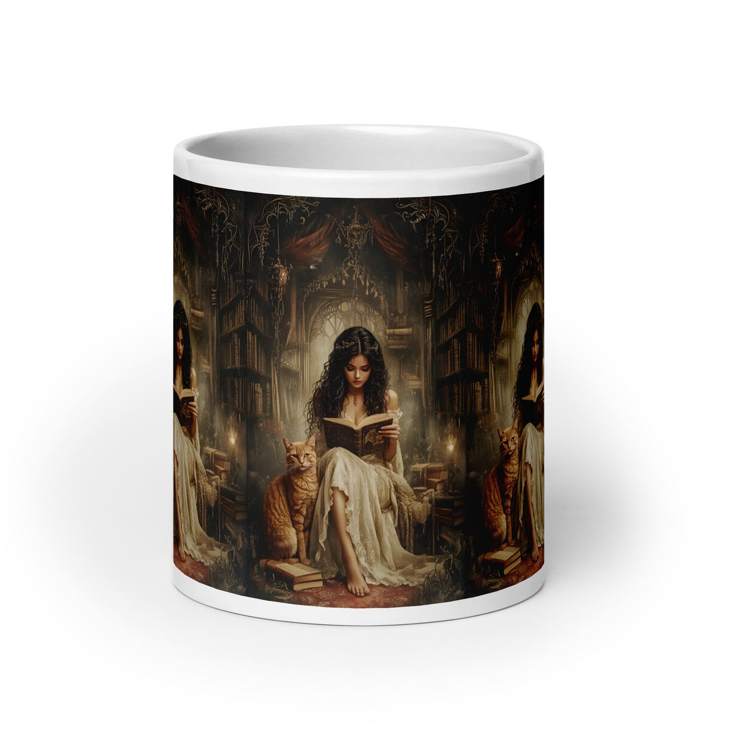 The Librarian white mug
