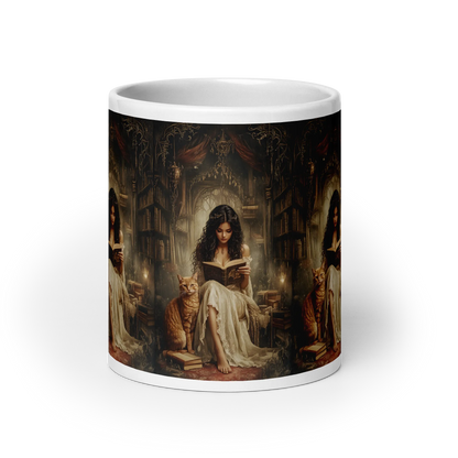The Librarian white mug