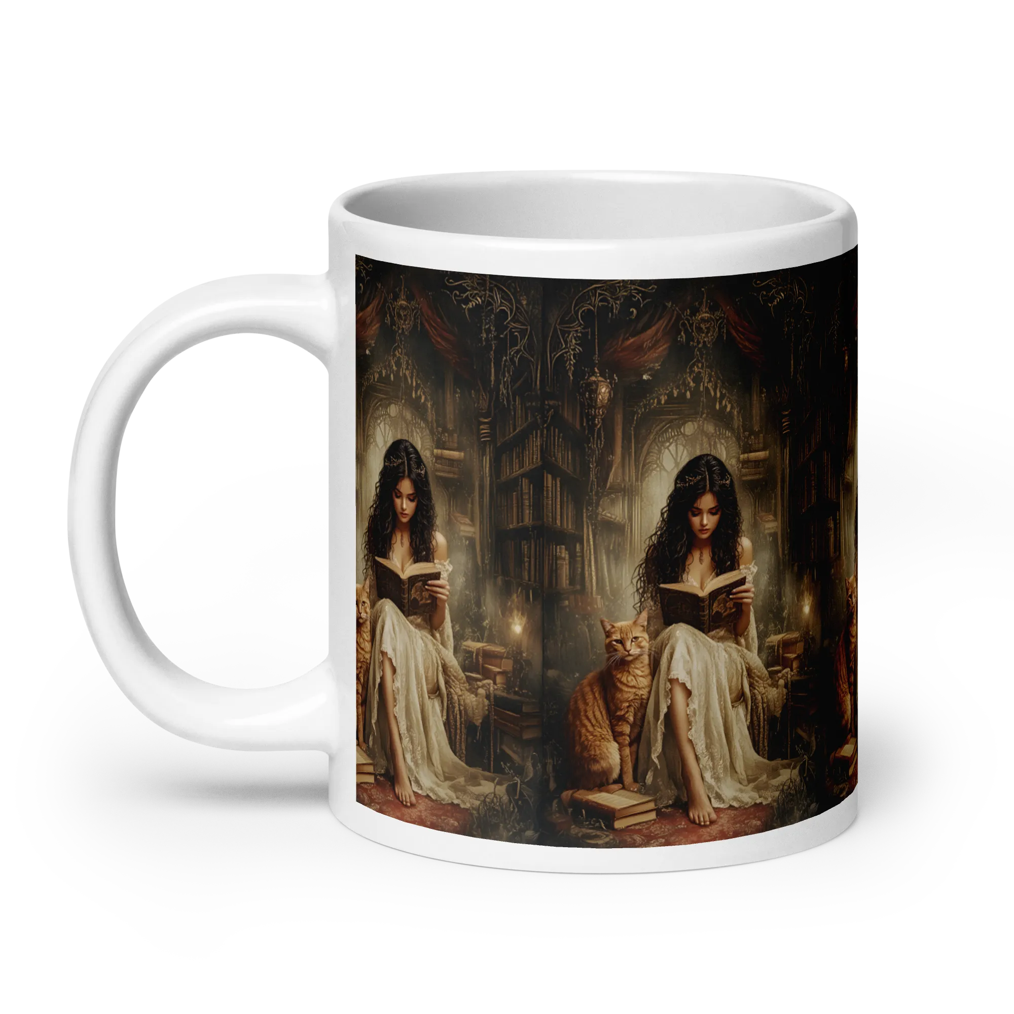 The Librarian white mug