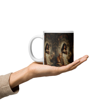 The Librarian white mug