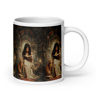 The Librarian white mug